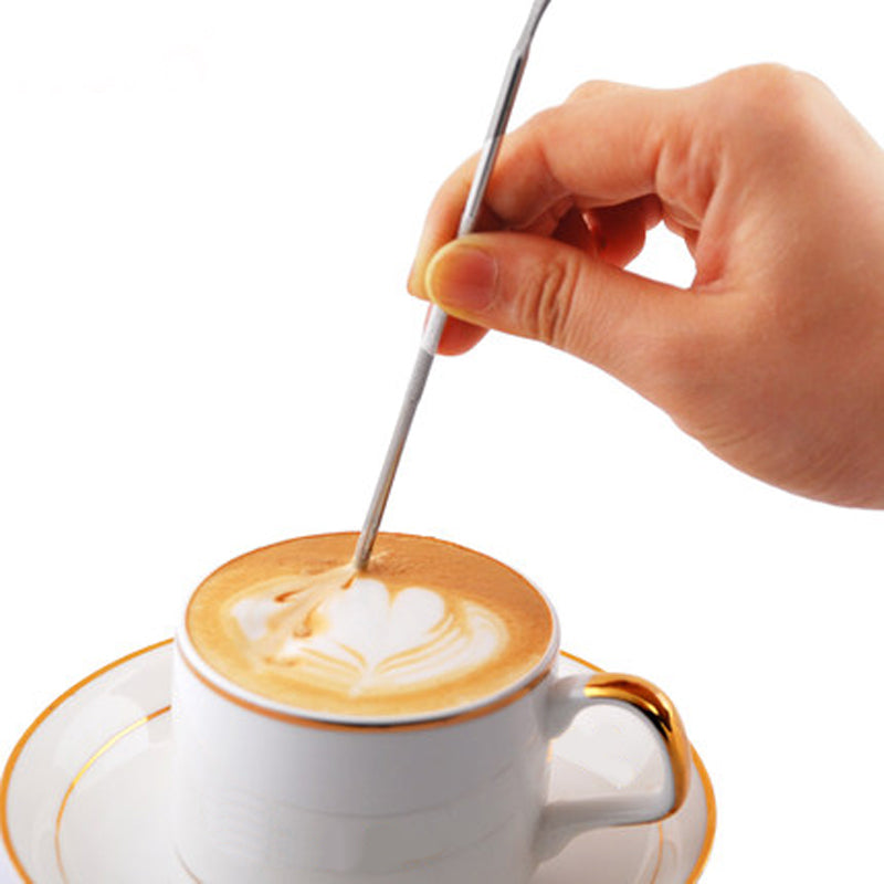 16PCS Kunststoff Cafe Schaum Vorlage Barista Schablonen Form Kaffee Kunst