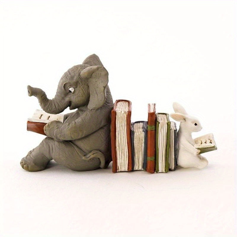 Charming - Verspielter Elefant und Kaninchen Buchstützen