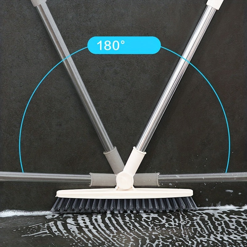 Badezimmer Bodenbürste – 88,5 cm rotierende Reinigungsbürste mit harten Borsten für die Reinigung von Badewanne und Fliesen, langer Griff für einfache Handhabung