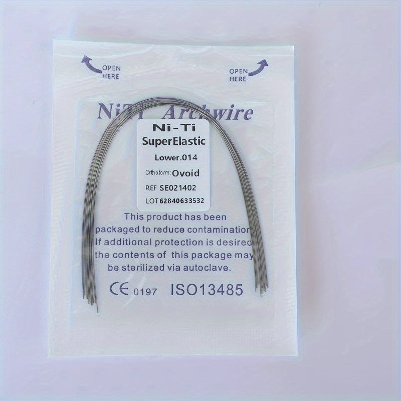 Ni-Ti Superelastische Bogen 014 Oben, 012 Unten - Ovoid Ref. S50212034, CE 0197 ISO13485 Zertifiziert