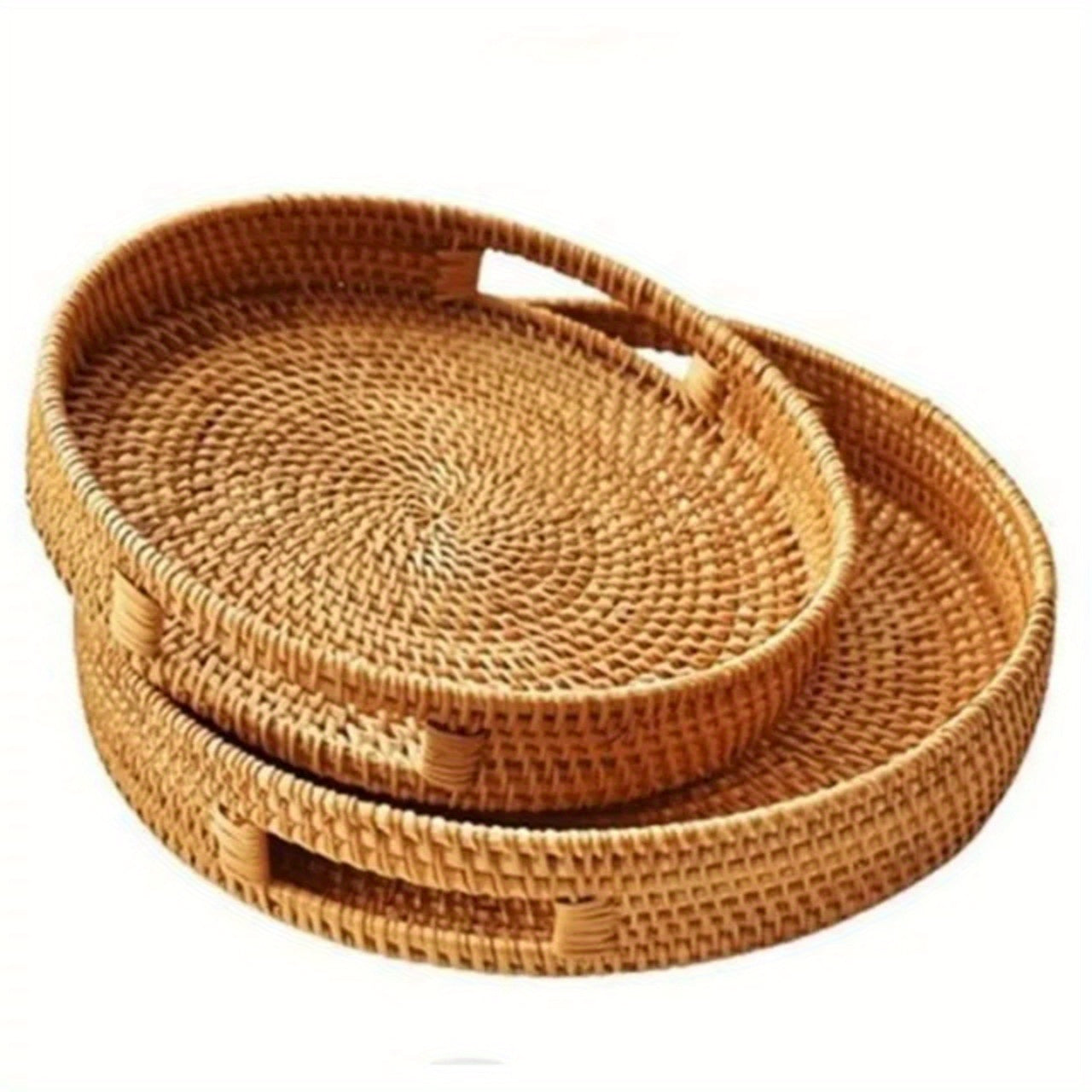 RattanServe - Elegantes handgefertigtes Tablett aus natürlichem Rattan