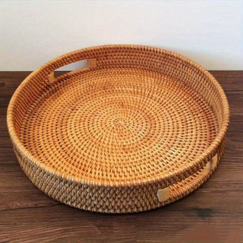 RattanServe - Elegantes handgefertigtes Tablett aus natürlichem Rattan
