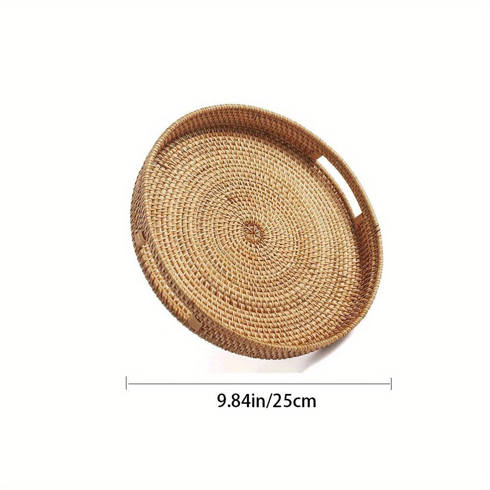 RattanServe - Elegantes handgefertigtes Tablett aus natürlichem Rattan