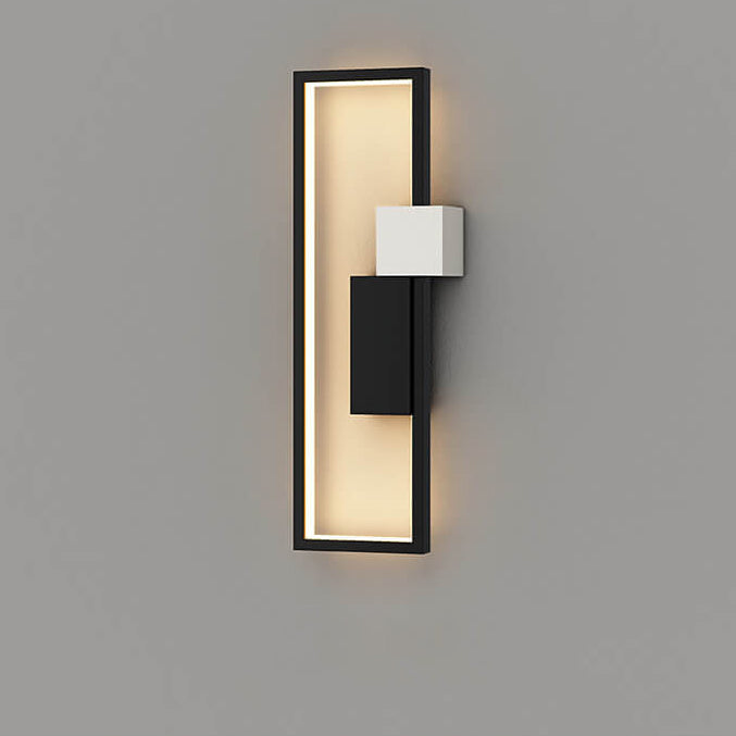 Minimalistische kreative quadratische Rahmen Eisen Silikon LED Wandleuchte