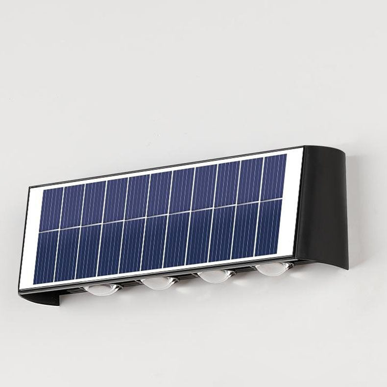 Moderne Einfachheit Solar Wasserdicht Rechteckige ABS PMMA LED Wandleuchte Lampe Für Außenpatio