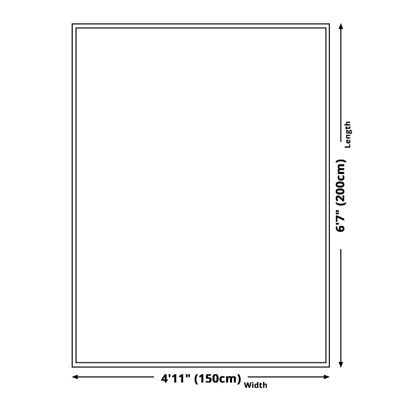 Schwarzer geometrischer Musterteppich Polyester Moderner Teppich Waschbar Rutschfest Haustierfreundlicher Teppich für das Wohnzimmer