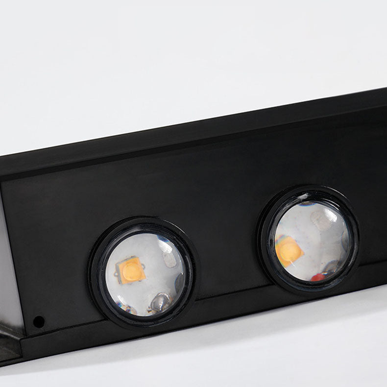Moderne Einfachheit Solar Wasserdicht Rechteckige ABS PMMA LED Wandleuchte Lampe Für Außenpatio