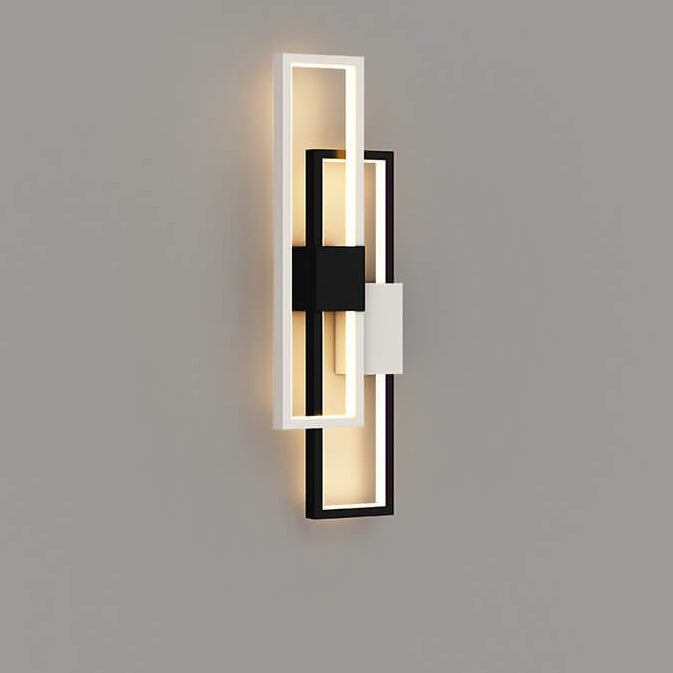 Minimalistische kreative quadratische Rahmen Eisen Silikon LED Wandleuchte