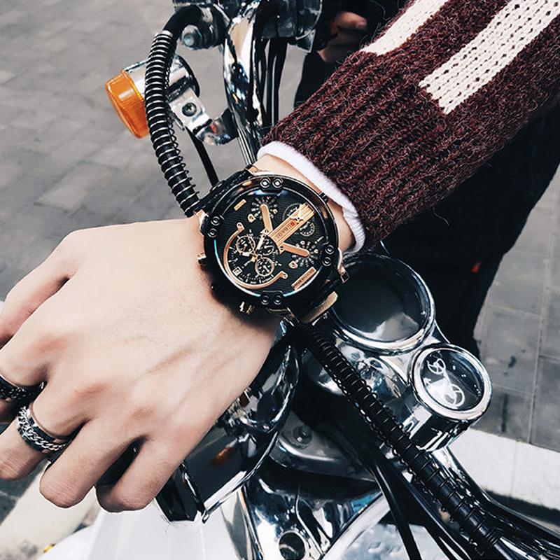 Edelstahl Chronograph Quarz Uhr