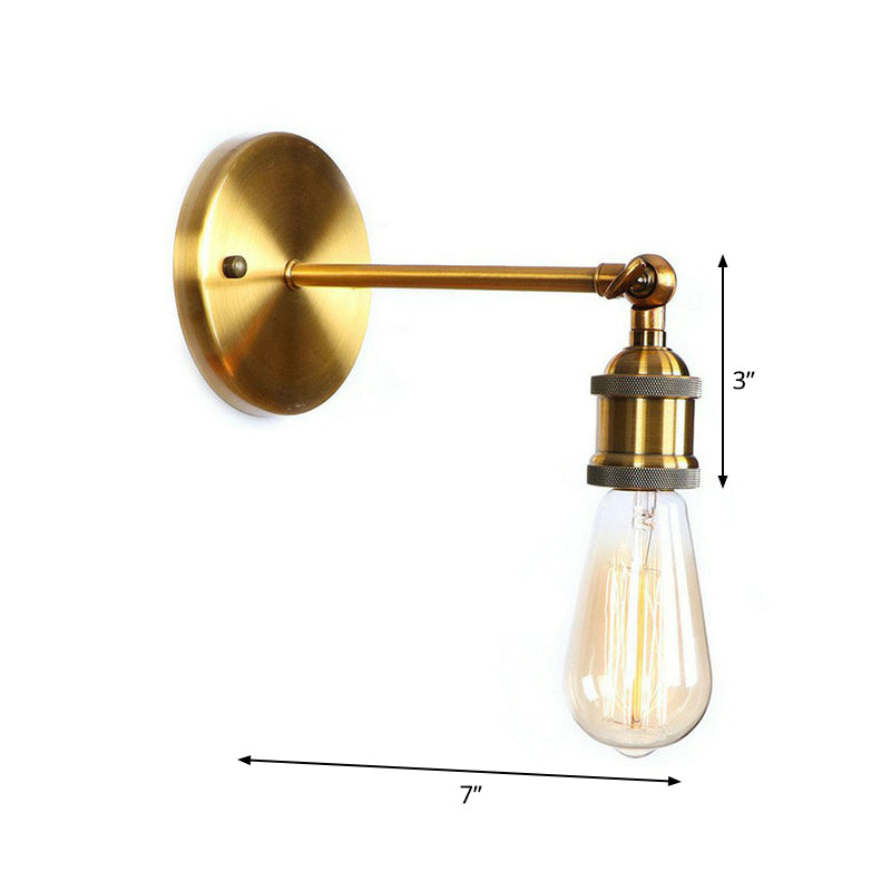 Eisen Messing Finish Wandlampe Leuchte Wellen-/Horn-/Kegel 1-Lampe Fabrik Wandmontierte Lampe mit Pivotgelenk