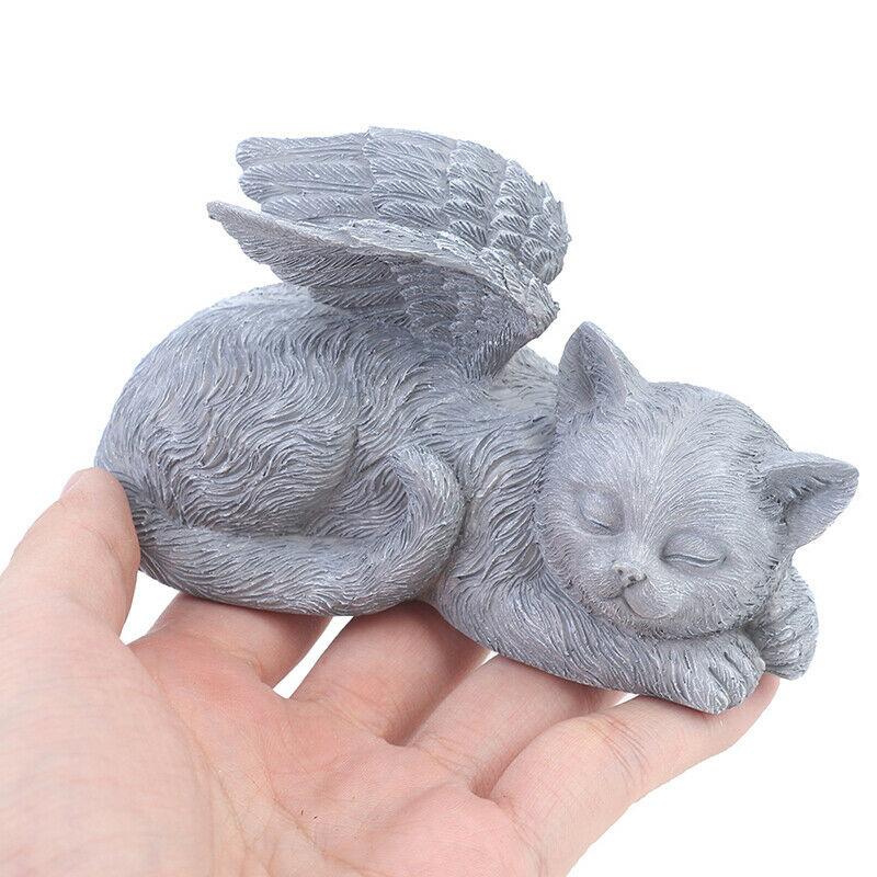 Engel Hund und Katze Statue