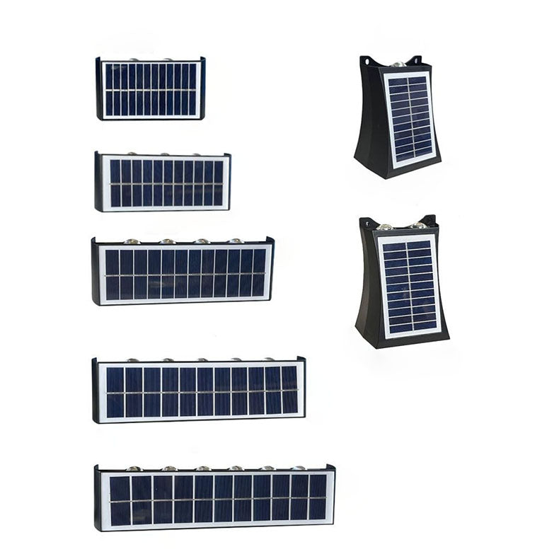 Moderne Einfachheit Solar Wasserdicht Rechteckige ABS PMMA LED Wandleuchte Lampe Für Außenpatio