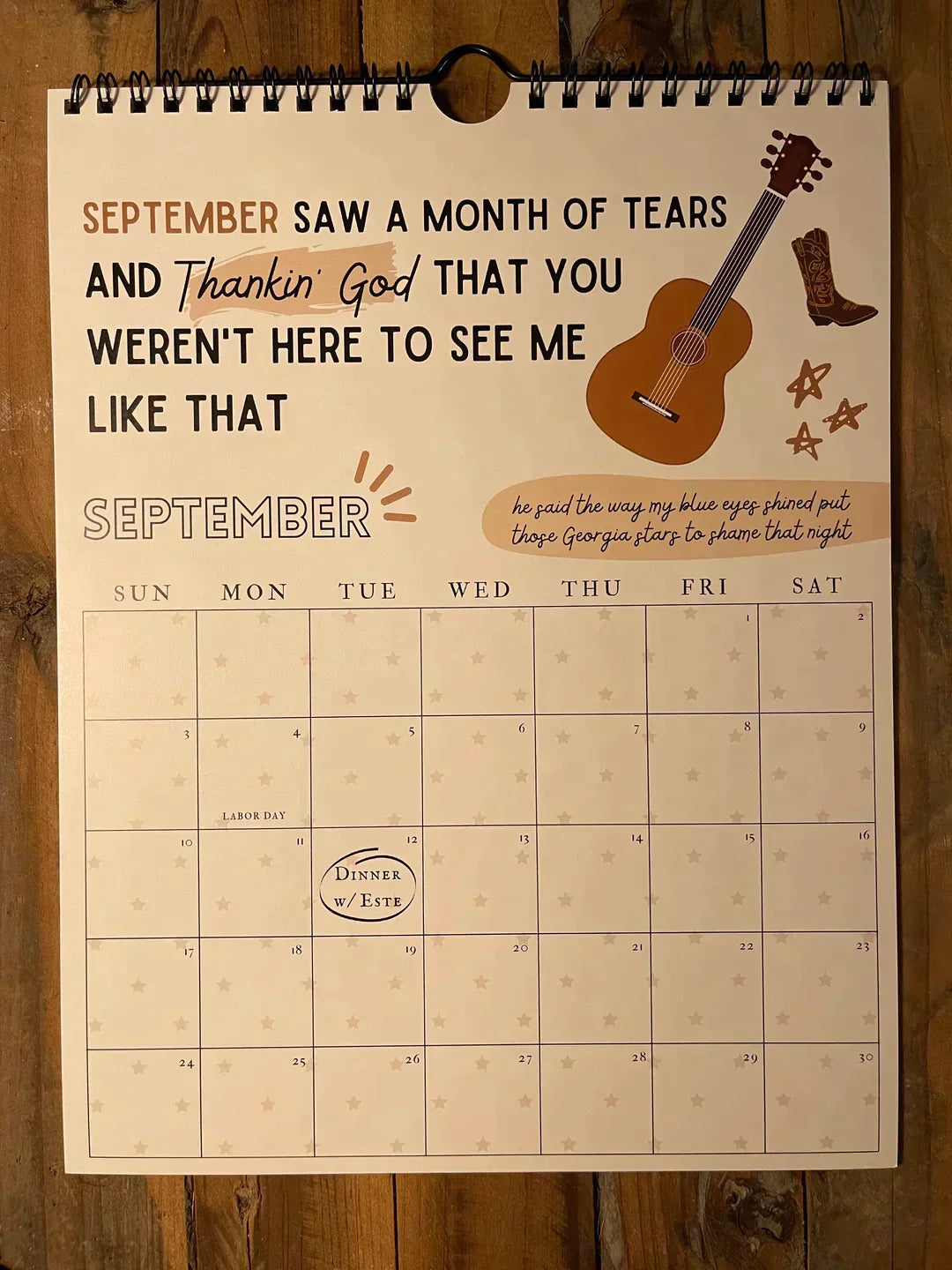 2025 TS Songtexte Wandkalender