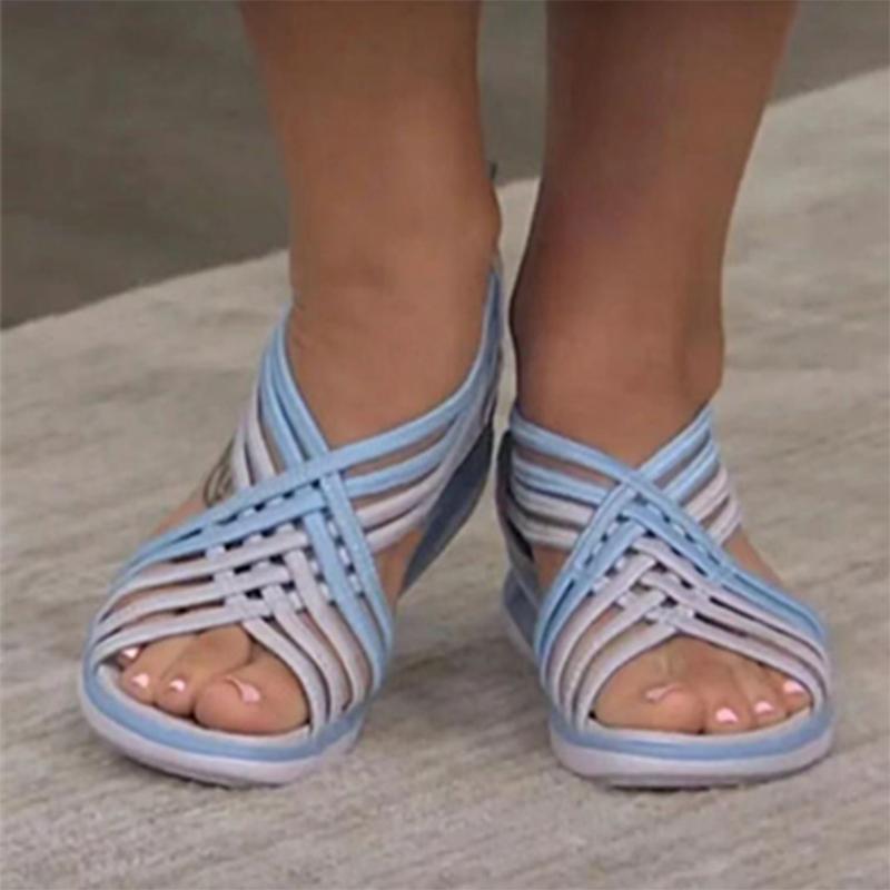 Geflochtene Fishmouth Sandalen für Damen