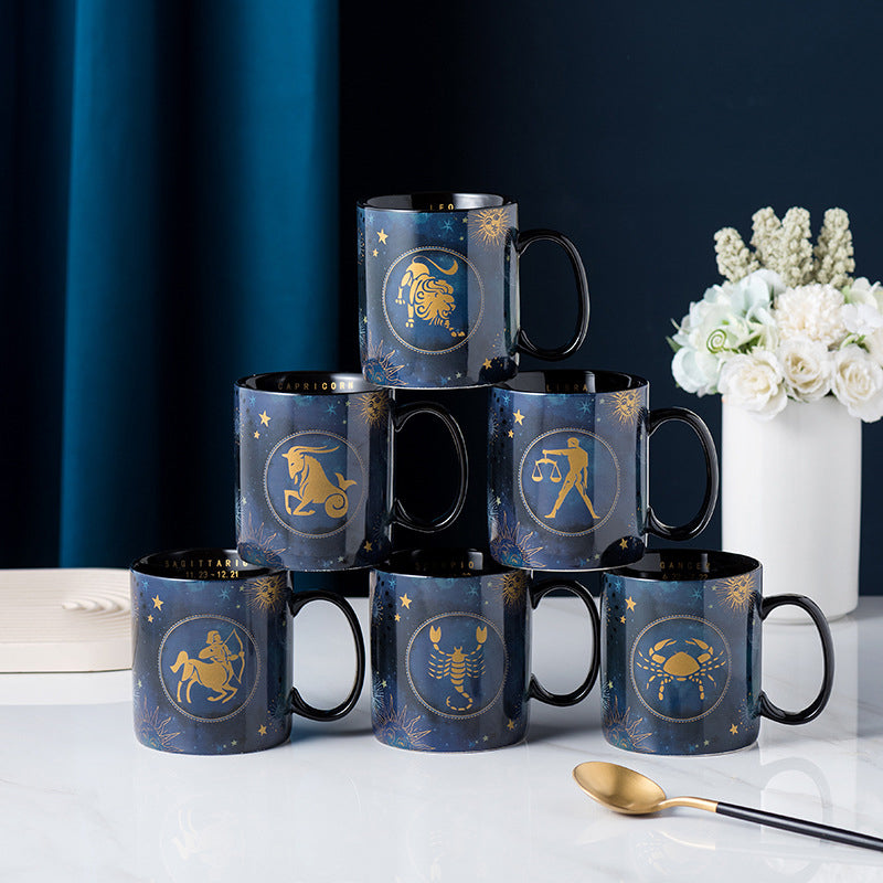 Sandsberg | 12 Sternzeichen Tasse Kobaltblau Keramische Kaffeetasse