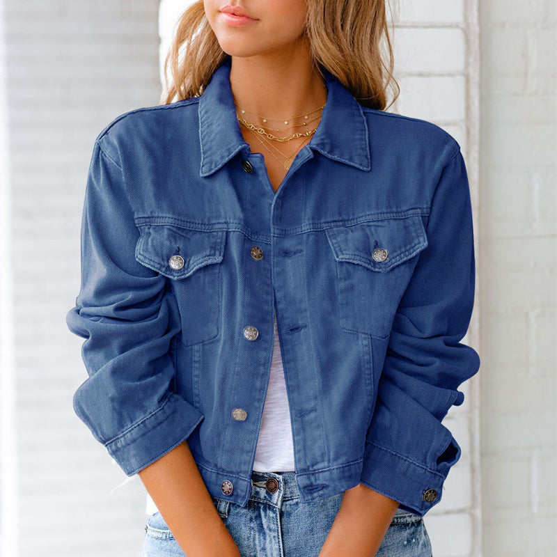 Bunte Denimjacke
