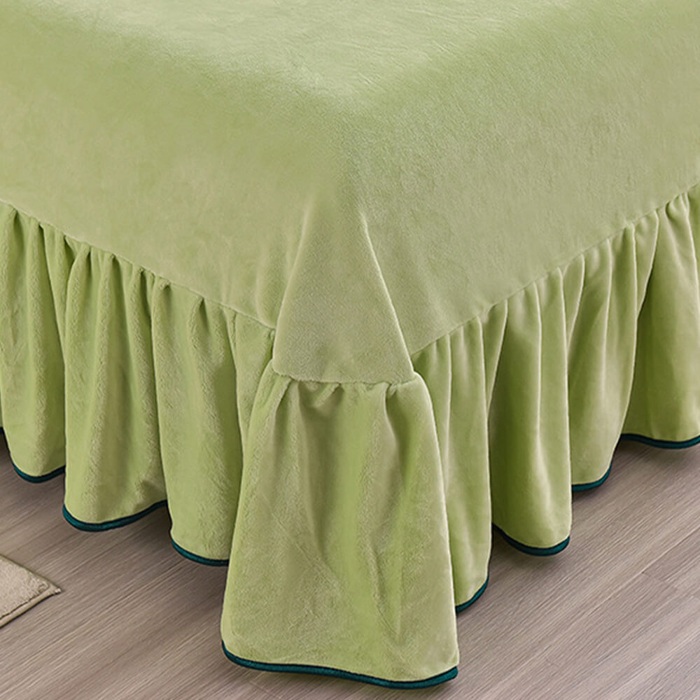 Leicht Luxus Verdickte Milch Fleece Warm Bettlaken Set