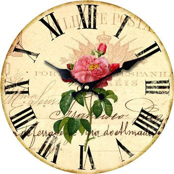 Antike Rosen Wanduhr