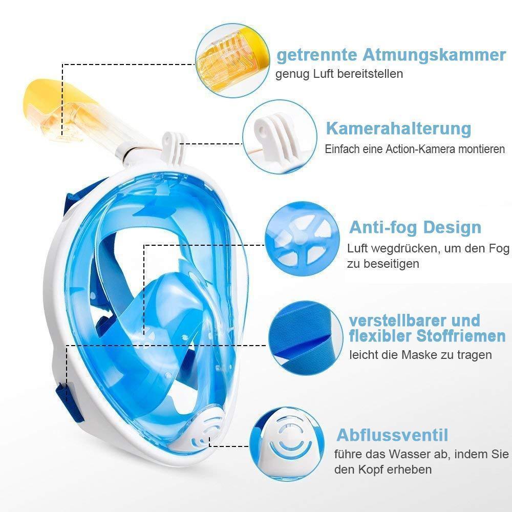 Vollgesichts-Schnorchelmaske günstig für Anfänger & Jugendliche