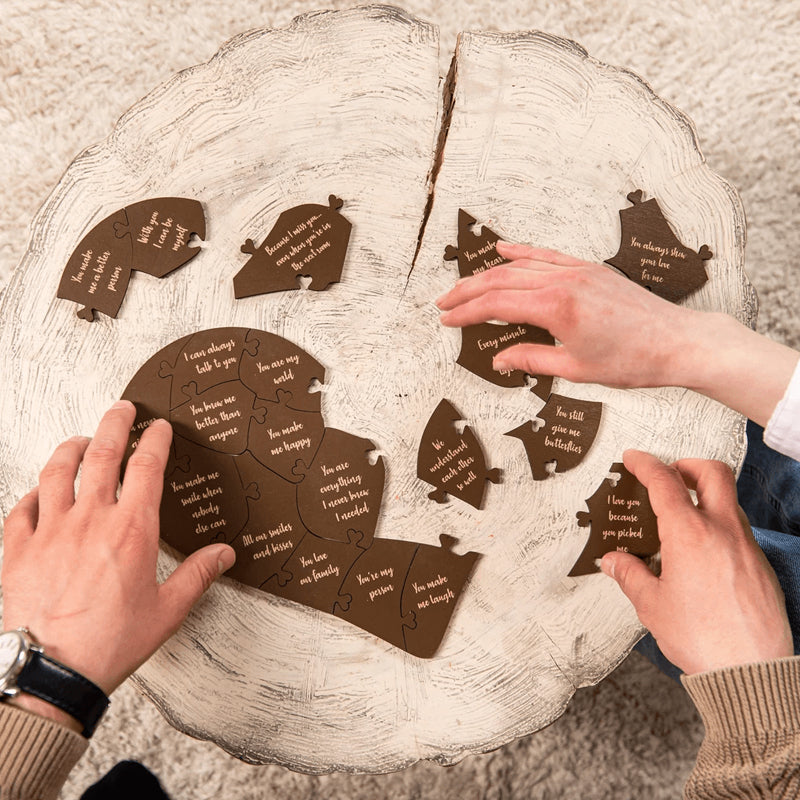 Gründe, warum ich dich liebe Herzförmiges Puzzle Geschenke für deine Lieben