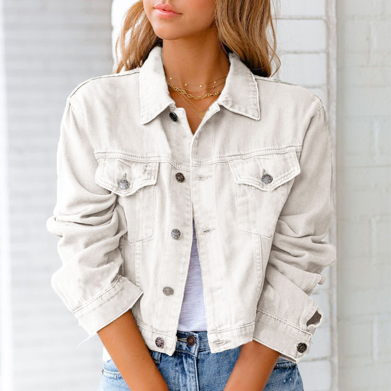 Bunte Denimjacke