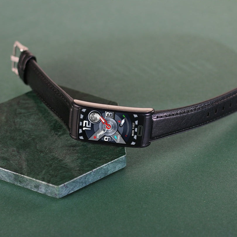 Sandsberg Smart Armband 3-Kanal-EKG Blutdruck Blutsauerstoff Blutzucker Schlaferkennung
