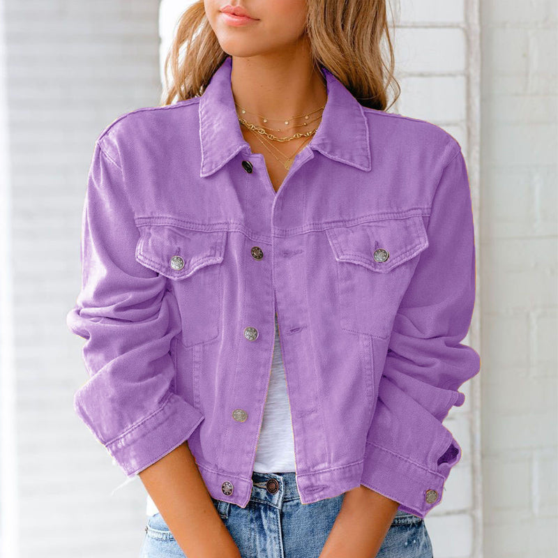 Bunte Denimjacke