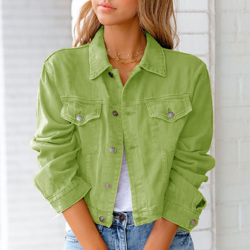 Bunte Denimjacke