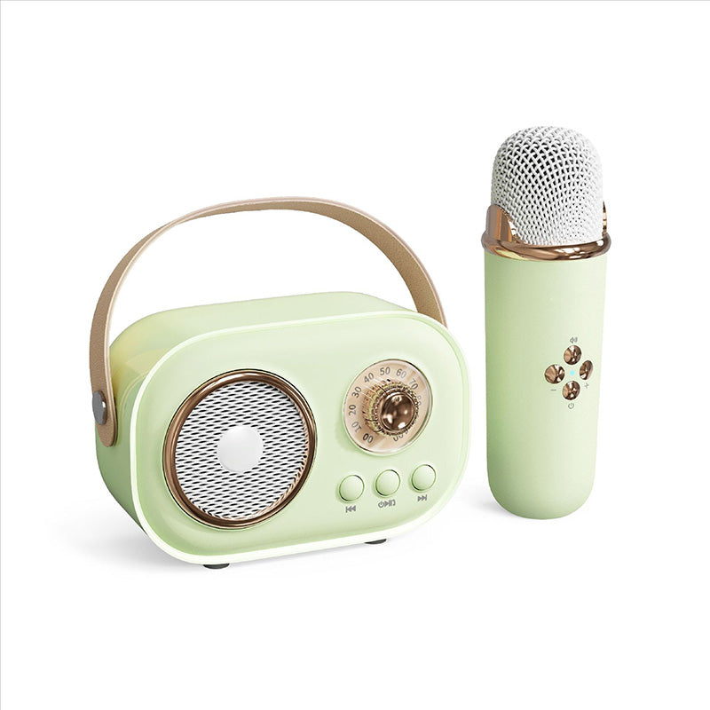 Mini Karaoke Maschine & Bluetooth Lautsprecher Mit Kabellosem Mikrofon