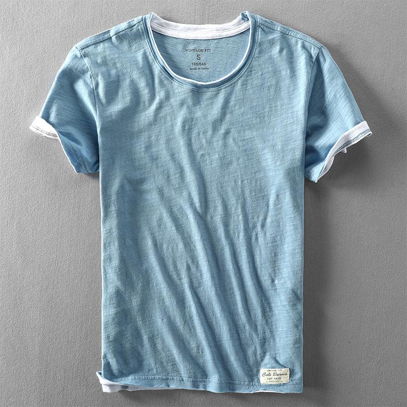 Lässiges O-Ausschnitt T-Shirt für Männer