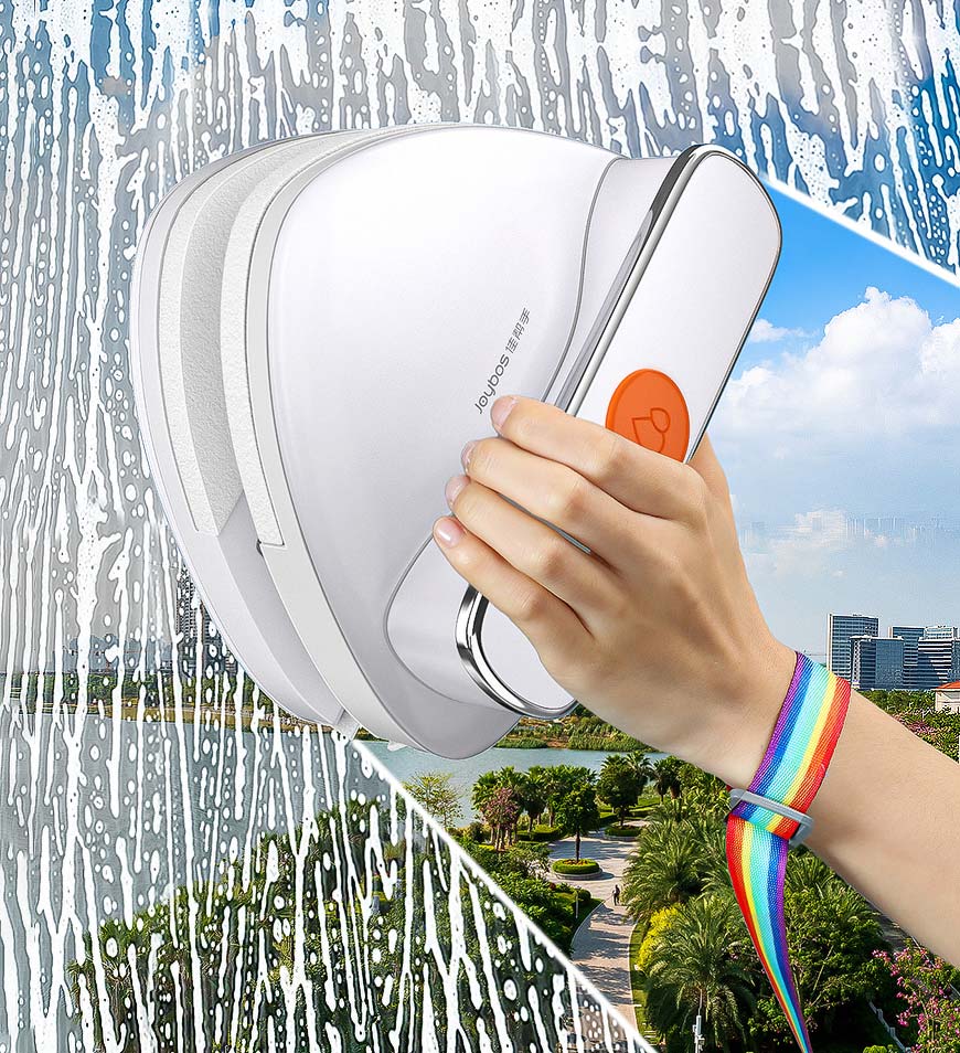 Magnetischer Glaswischer mit selbstrückstellender, frei einstellbarer Rückfederung Z47