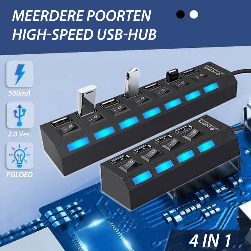 USB-Hub mit mehreren Ports und hoher Geschwindigkeit