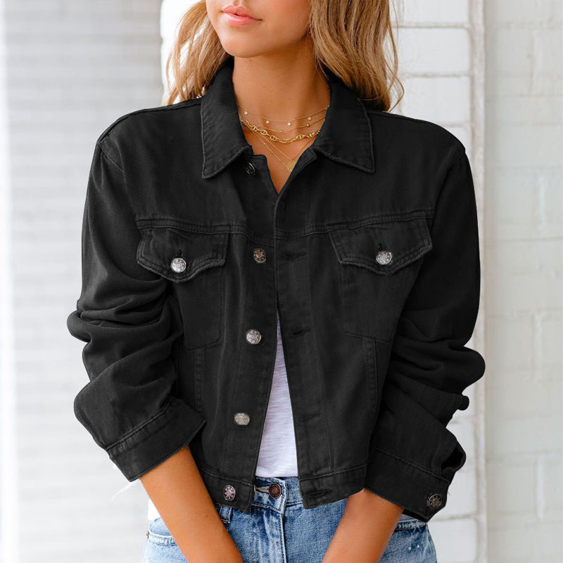 Bunte Denimjacke