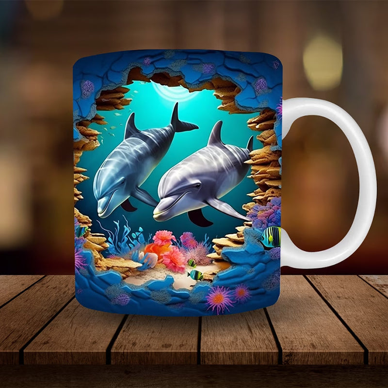 Sandsberg | 3D Ozean Strand Durchbruch Thema Kaffeebecher