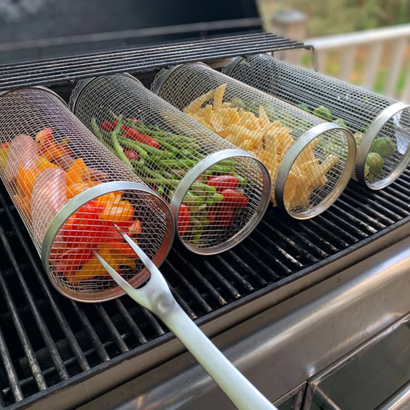Sandsberg | Edelstahl rollbarer BBQ Grillkorb