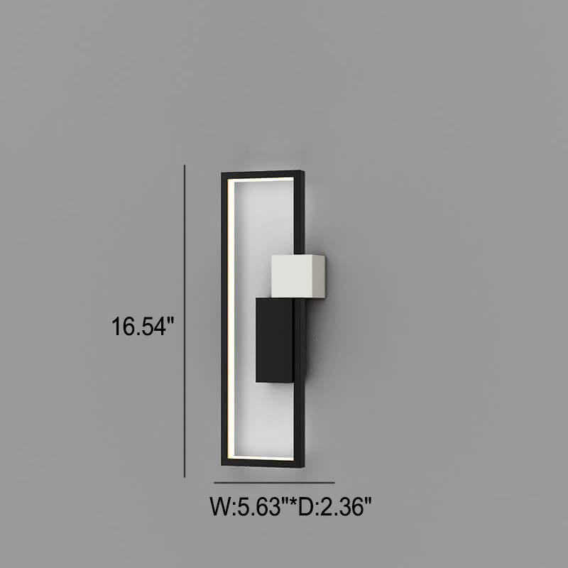 Minimalistische kreative quadratische Rahmen Eisen Silikon LED Wandleuchte