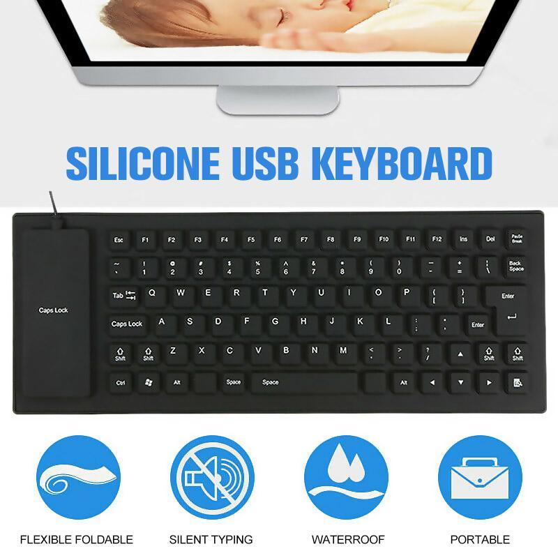 Faltbare Silikontastatur