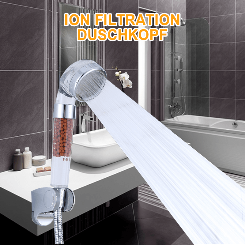 Premium Duschkopf Handbrause mit Ionenfilter wassersparend mit verstellbarem Wasserdruck