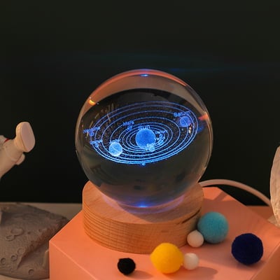 3D Planet Kristallkugel