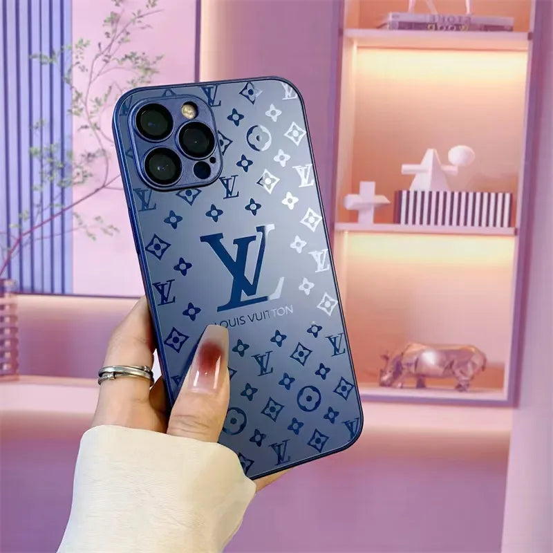 Luxuriöse Louis Vuitton Frosted Matte Hülle für iPhone 13 / 14 / 15 Serie