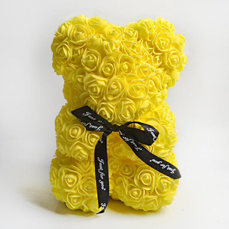 Valentinstag Geschenk Rose Bär Ewige Blume Rose Teddybär PE Schaum Bär 25cm Valentinstag
