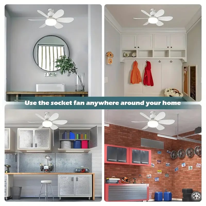 2-IN-1 TRAGFÄHIGER DECKENVENTILATOR & LICHT mit Fernbedienung
