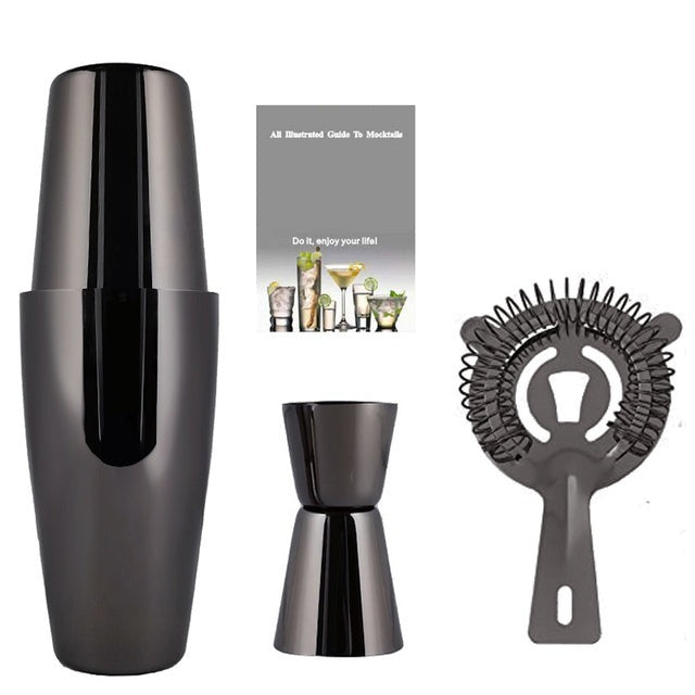 2-6 Stück American Style Boston Edelstahl Shaker Cocktail Shaker