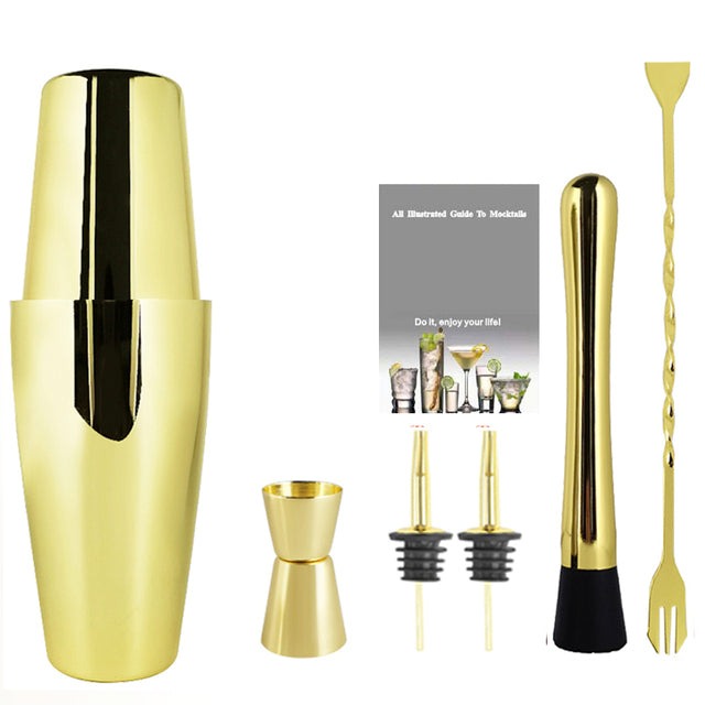 2-6 Stück American Style Boston Edelstahl Shaker Cocktail Shaker
