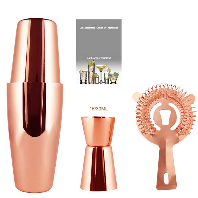 2-6 Stück American Style Boston Edelstahl Shaker Cocktail Shaker