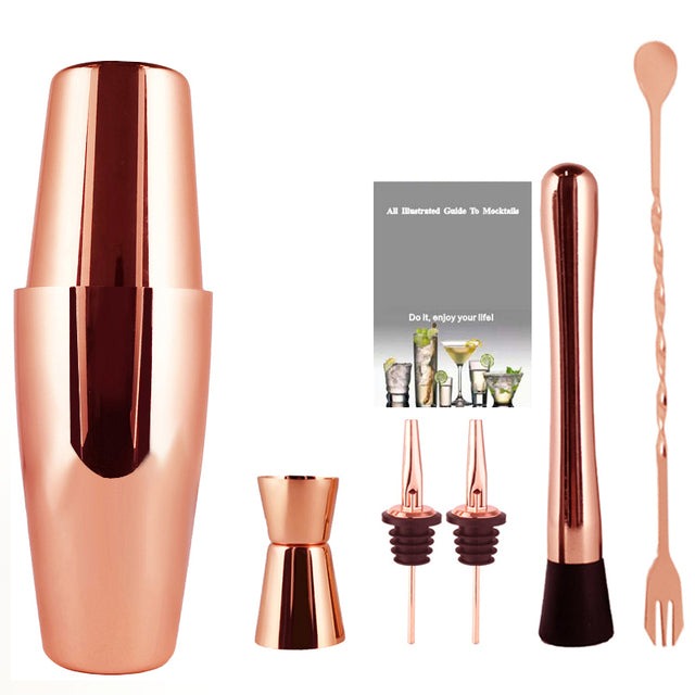 2-6 Stück American Style Boston Edelstahl Shaker Cocktail Shaker