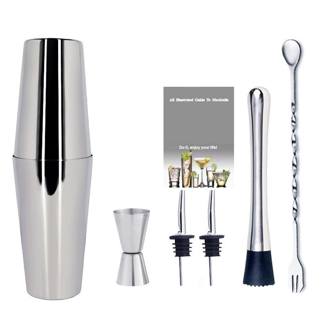 2-6 Stück American Style Boston Edelstahl Shaker Cocktail Shaker