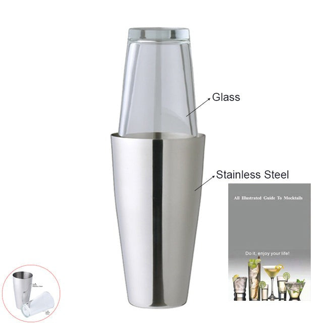 2-6 Stück American Style Boston Edelstahl Shaker Cocktail Shaker