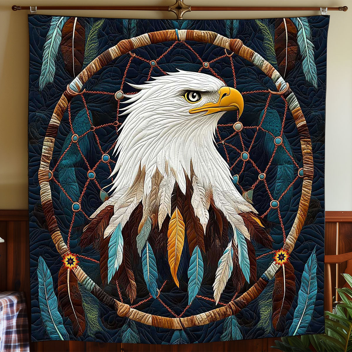 Native American Eagle Symbol Quilt