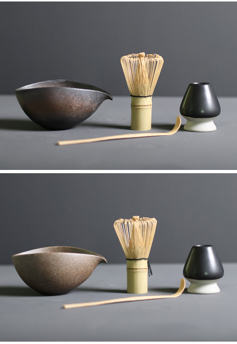 Premium Matcha Tee Zeremonie Set – Bambus Besen & Keramikschüssel